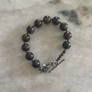 Silpada bronzite flower toggle clasp bracelet